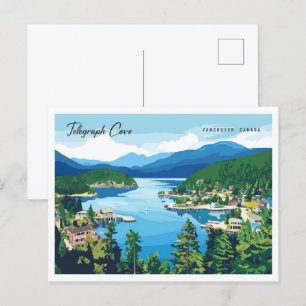 Telegraph Cove Vancouver Kanada Reise Postkarte