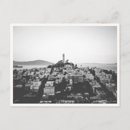 Telegraph Hill San Francisco Coit Tower Postkarte (Vorderseite)