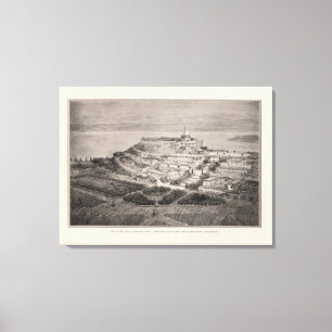 Telegraph Hill schlug eine architektonische Behand Leinwanddruck