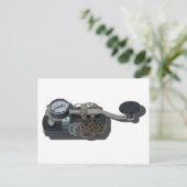 TelegraphKeyWithGears062115 Postkarte (Stehend Vorderseite)