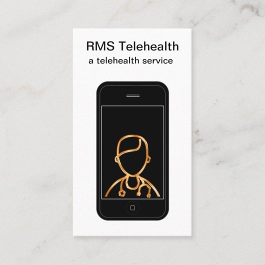 Telehealth ärztliche on-line-Bemühungen Visitenkarte (Vorderseite)