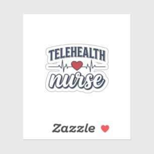 Telehealth-Krankenpfleger-Herzschlag-Vintage-Shirt Aufkleber