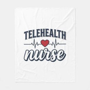 Telehealth-Krankenschwester Herzschlag Vintage-Shi Fleecedecke
