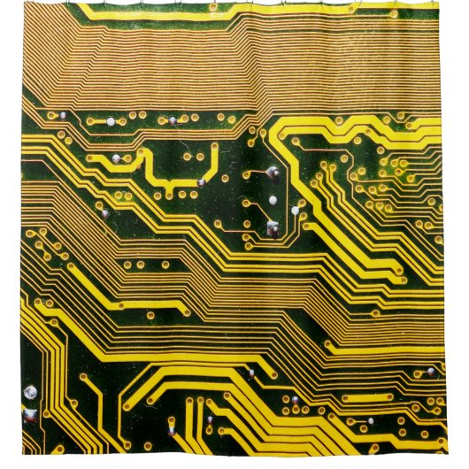 Telekommunikation auf Computerplätzen,abstrakt,a Duschvorhang (Vorderseite)