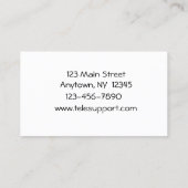 Telekommunikations-Visitenkarte Visitenkarte (Rückseite)