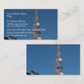 Telekommunikationsturm unter blauem Himmel Visitenkarte (Vorne/Hinten)