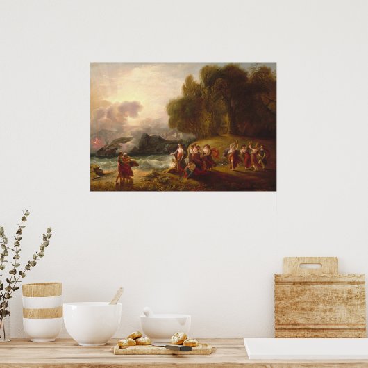 Telemachus & Calypso Benjamin West Fine Art Poster (Küche)