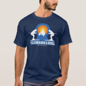 Telemark Lodge Ski Sunset Retro T - Shirt (Vorderseite)