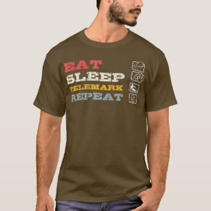 Telemark Norway Skier Ski Backcountry Skiing T-Shirt