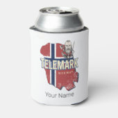Telemark Norwegen Province Map Vintag Souvenir Dosenkühler (Kanne Rückseite)