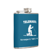 Telemark: Norwegisch für "Wait For Me" Flachmann (Rechts)