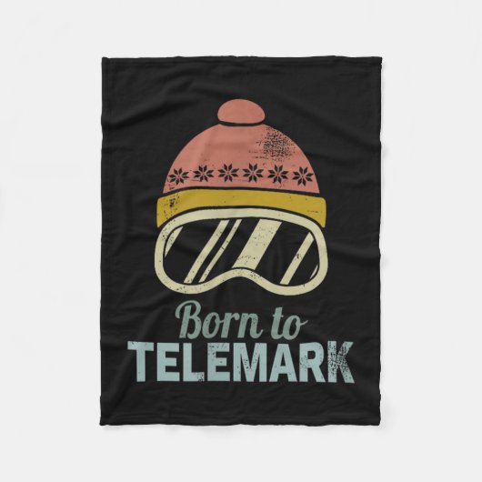 Telemark Retro Ski Free Heel - Nordic Ski Fleecedecke (Vorderseite)