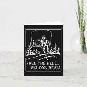 Telemark Skifahren Shirt kostenlos die Ferse Ski f Karte