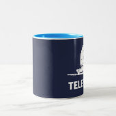 Telemark Skifahren-Snob Zweifarbige Tasse (Mittel)
