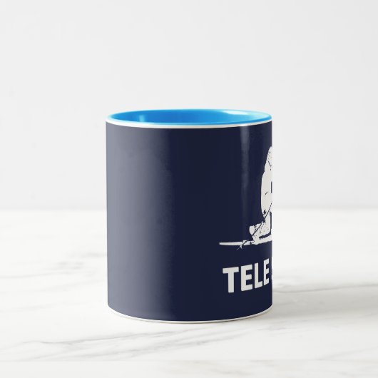 Telemark Skifahren-Snob Zweifarbige Tasse (Mittel)