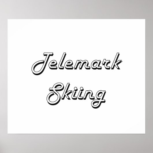 Telemark Skiing Classic Retro Design Poster (Vorne)