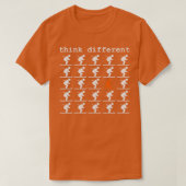 Telemark Skiing Free your Heel - Think Different S T-Shirt (Design vorne)