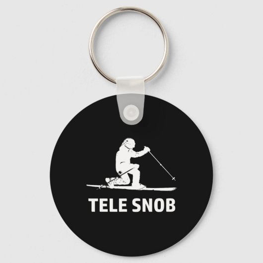 Telemark Skiing Snob Schlüsselanhänger (Vorderseite)