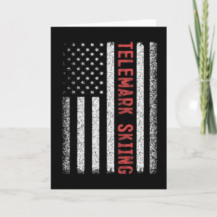 Telemark-Skilauf Amerikanische Flagge 4. Juli Skir Karte