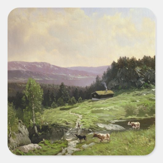 Telemark, Südnorwegen Quadratischer Aufkleber (Vorderseite)