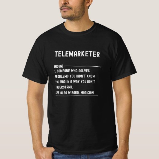 Telemarketer Noun Definition Männer Frauen T-Shirt (Vorderseite)