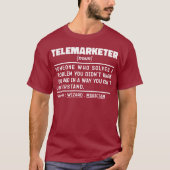 Telemarketer Noun Definition Vertriebsbeauftragter T-Shirt (Vorderseite)