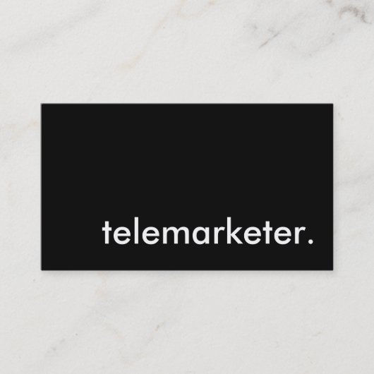 Telemarketer. Visitenkarte (Vorderseite)