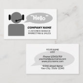 Telemarketing für den Kundendienst Visitenkarte (Vorne/Hinten)