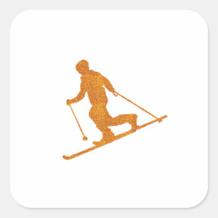 Telemarking Quadratischer Aufkleber