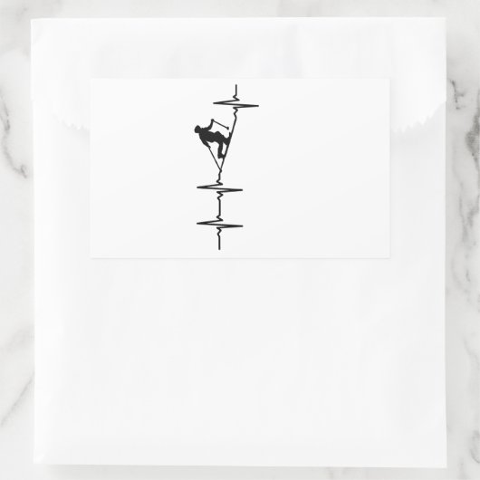 Telemarking Rechteckiger Aufkleber (Tasche)