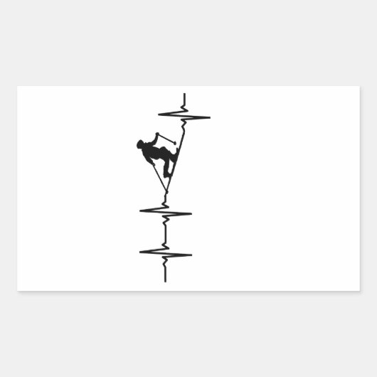 Telemarking Rechteckiger Aufkleber (Vorderseite)