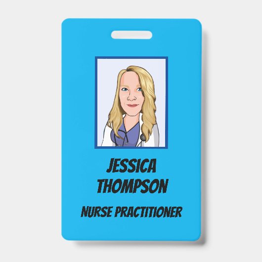 Telemedicine Nurse Practitioner Blue Ausweis (Vorderseite)