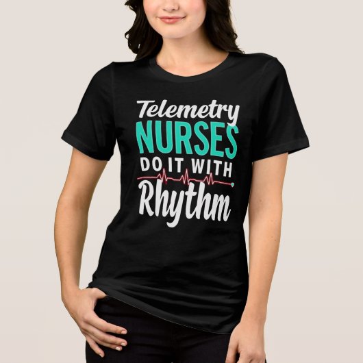 Telemetrie-Krankenschwestern tun es mit Rhythmus-T Tri-Blend Shirt (Vorderseite)