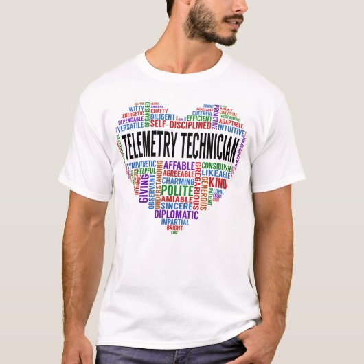 Telemetrie Techniker Herz T-Shirt (Vorderseite)