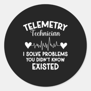 Telemetriker Herzschlag I löst Probleme Ca Runder Aufkleber