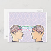 Telepathie zwischen menschlichen Gehirnen über Geh Postkarte (Vorne/Hinten)