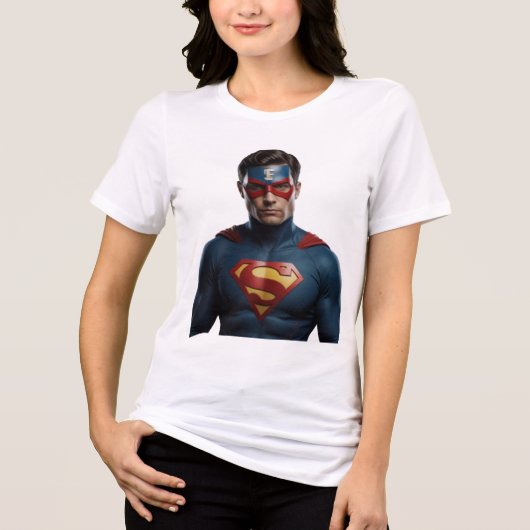 Telepathischer Superhero Tri-Blend Shirt (Vorderseite)