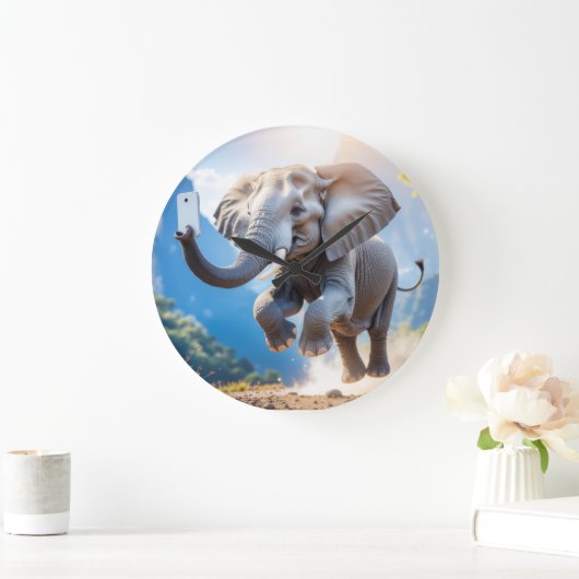 TELEPHANT - Wall Clock Große Wanduhr (Zuhause)