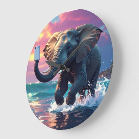 TELEPHANTASTIC GROßE WANDUHR (Winkel)