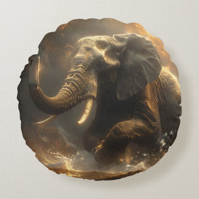 TELEPHANTASTIC RUNDES KISSEN (Vorderseite)