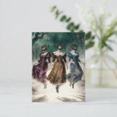 Telephone Ladies Levitating  Postkarte (Stehend Vorderseite)