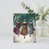 Telephone Ladies Postkarte (Stehend Vorderseite)