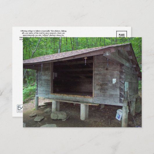 Telephone Pioneers Shelter Appalachian Trail Postkarte (Vorne/Hinten)
