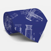 Telescope Blueprints Neck Tie Krawatte (Gerollt)