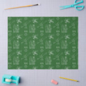 Telescope Schematics Tissue Paper in Green Seidenpapier (Basteln)