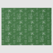 Telescope Schematics Tissue Paper in Green Seidenpapier (Vorderseite)