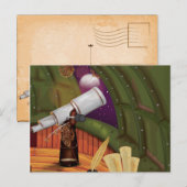 Teleskop-Beobachtungsstelle Postkarte (Vorne/Hinten)