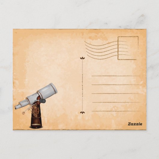 Teleskop-Beobachtungsstelle Postkarte (Rückseite)