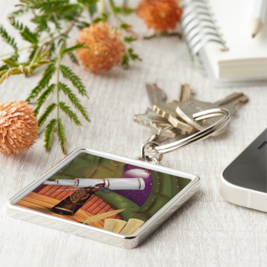 Teleskop-Beobachtungsstelle Schlüsselanhänger (Seite)