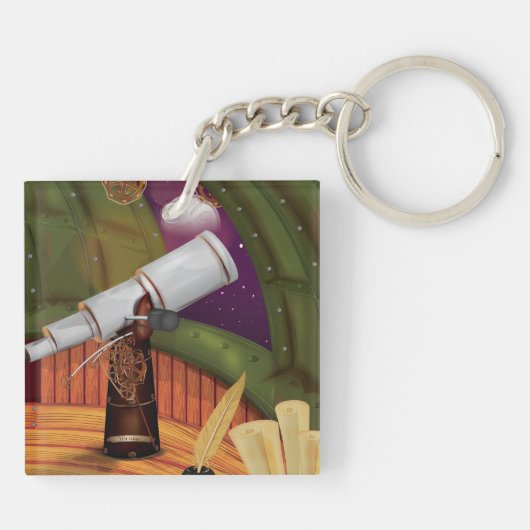 Teleskop-Beobachtungsstelle Schlüsselanhänger (Rückseite)